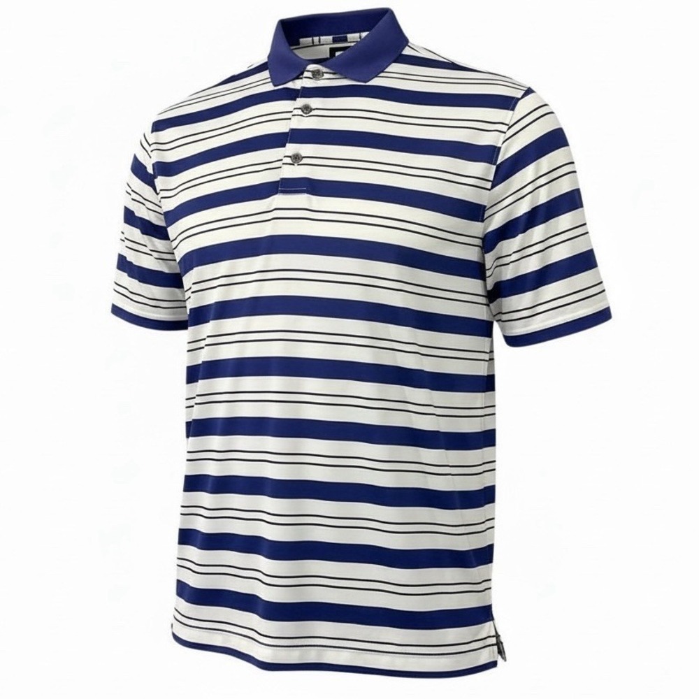 FootJoy Performance Golf Polo Purple/White Striped Men's Size L